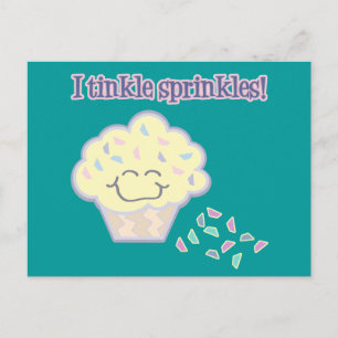 Tinkle Streusel lustiger Cupcake Postkarte