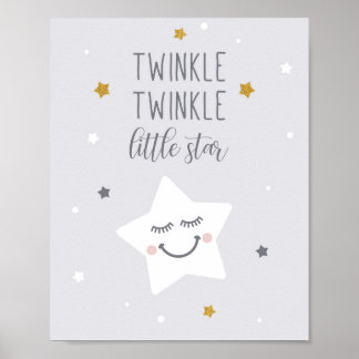 Tinkle Tinkle Kleine Sterne Mauer Kinderzimmer Poster