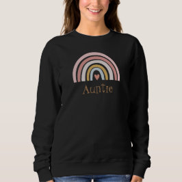 TINLEY Boho Burnt Orange Rainbow Heart Auntie Sweatshirt