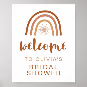 TINLEY Boho Terrakotta Regenbogen Sonnen Brautpart Poster