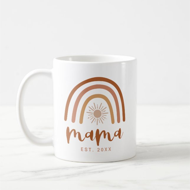 TINLEY Mama Etablierte Terracotta Rainbow Kaffeetasse (Links)