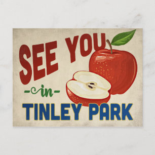 Tinley Park Illinois Apple - Vintage Travel Postkarte