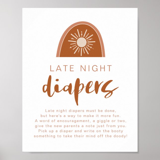 TINLEY Terracotta Regenbogen Späte Nachttaucher Poster (Vorne)