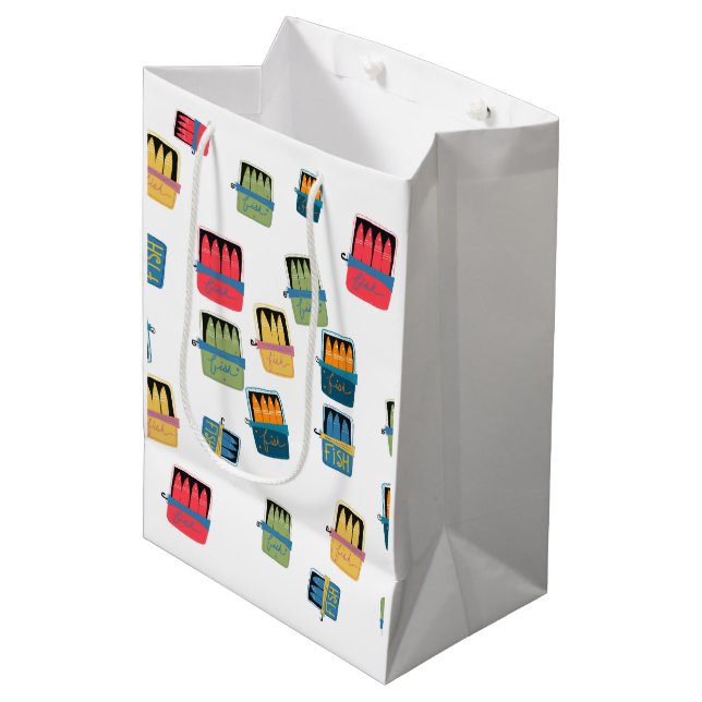 Tinned Fish Gift Bag Mittlere Geschenktüte (Vorderseite Schrägansicht)