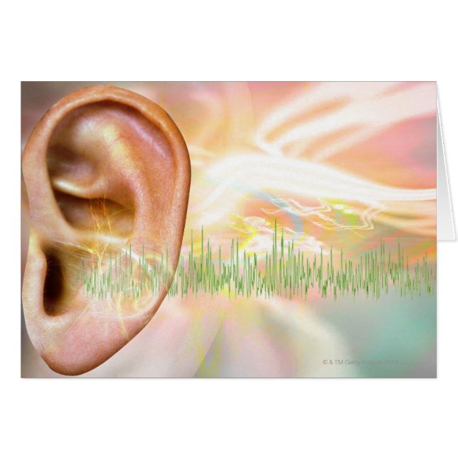 Tinnitus, konzeptionelle Computerkunst. (Vorderseite (Horizontal))