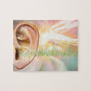 Tinnitus, konzeptionelle Computerkunst.