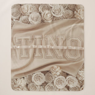 TINO bestickte Rose Blanket Sherpadecke