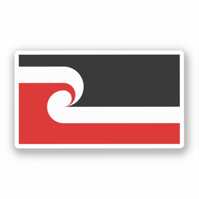 Tino Rangatiratanga-Flagge Aufkleber (Vorderseite)