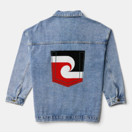 Tino Rangatiratanga Maori Fahnentasche Jeansjacke