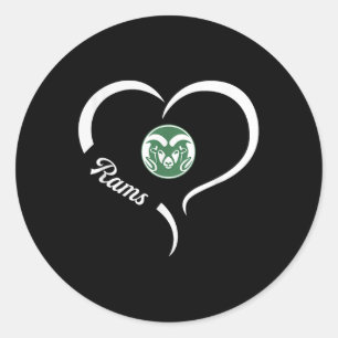 Tinora Rams Logo Halbherz Slogan Hs Runder Aufkleber