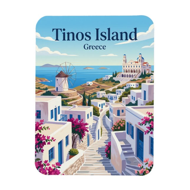 Tinos Insel Griechenland Magnet (Vertikal)