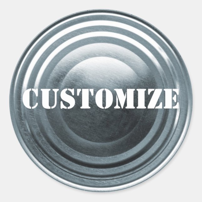 Tinplate-Vorlage Runder Aufkleber (Vorderseite)