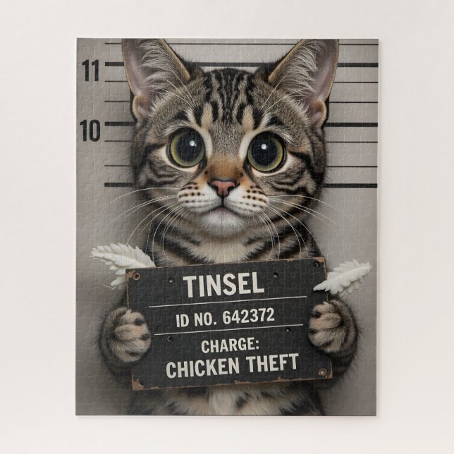 Tinsel das Weihnachts-Kätzchen (Vertikal)