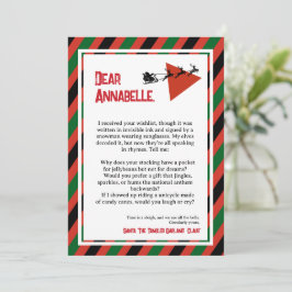 Tinsel Paradox DADA Brief von Santa Einladung