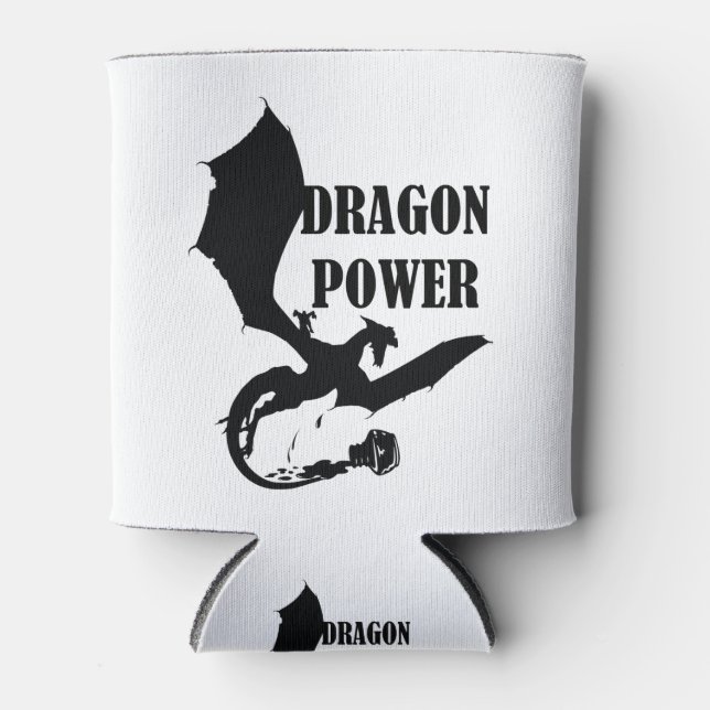 Tinta derramada forma Dragon en negro 2 Dosenkühler (Vorderseite)