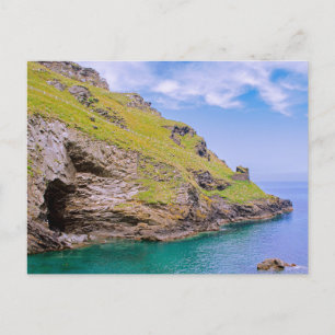 Tintagel Cornwall Seascape - Merlins Höhle Postkarte
