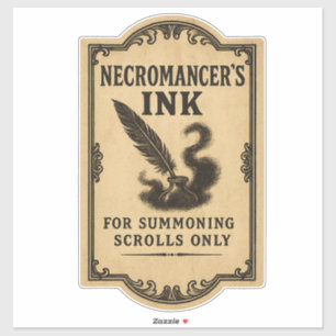 Tinte des Nekromanten - Halloween-Apothekenetikett Aufkleber