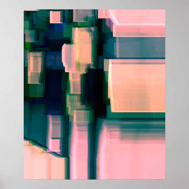 "Tinte" Digitale Abstrakte Kunst Poster (Vorne)