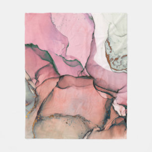Tinte, Farbe, abstrakt. Nahaufnahme des Gemäldes. Fleecedecke
