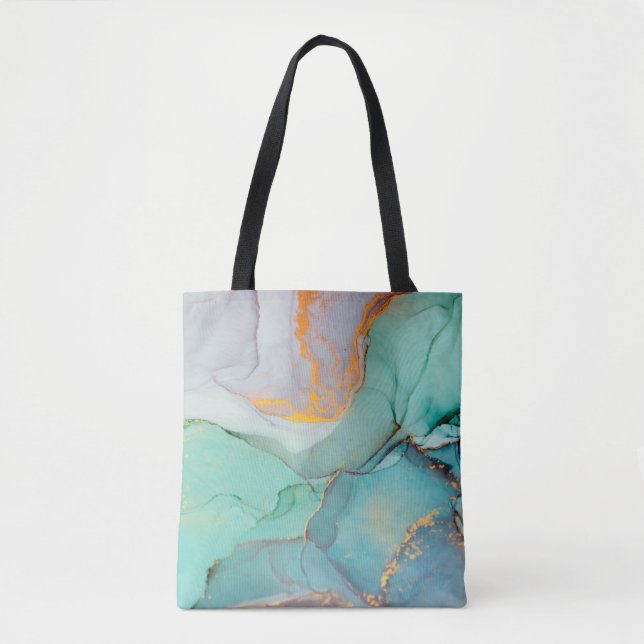 Tinte, Farbe, abstrakt. Schließen des Gemäldes. Co Tasche (Vorderseite)