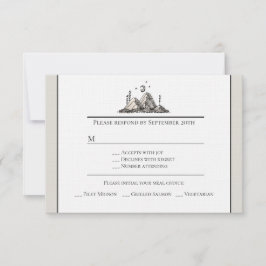 Tinte Gezeichnet RSVP-Karte RSVP Karte