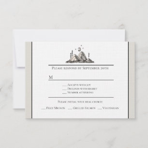 Tinte Gezeichnet RSVP-Karte RSVP Karte