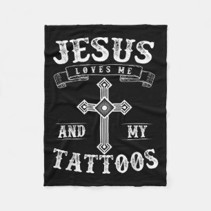 Tinte Künstlerin Tattooist Anhänger Jesus Liebe mi Fleecedecke