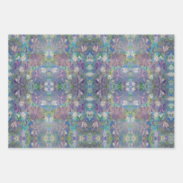 Tinte Lila Haze Floral Wrapping Paper Geschenkpapier Set