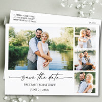Tinte Pen Script 4 Foto Modernes Save the Date