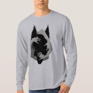 Tinte redet Fantasy V05 SCHWARZER WOLF T-Shirt