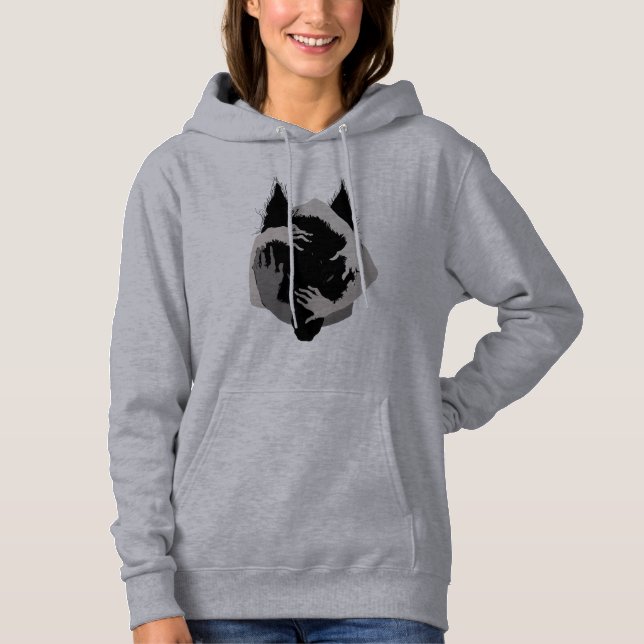 Tinte Talking Fantasy V05 BLACK WOLF Hoodie (Vorderseite)