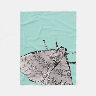 Tinte und Aquarell-Motte Fleecedecke