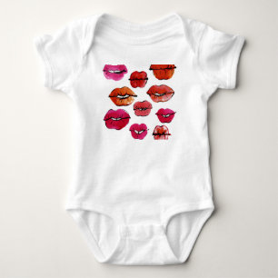 Tinte- und Wasserfarben-Lippen-Set Baby Strampler