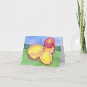 Tinte und Zitronen-Notecard Karte