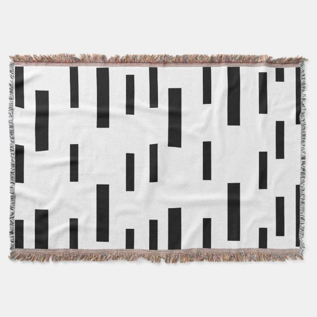Tinte Weiß Schwarz Wurfdecke Decke (Vorderseite)