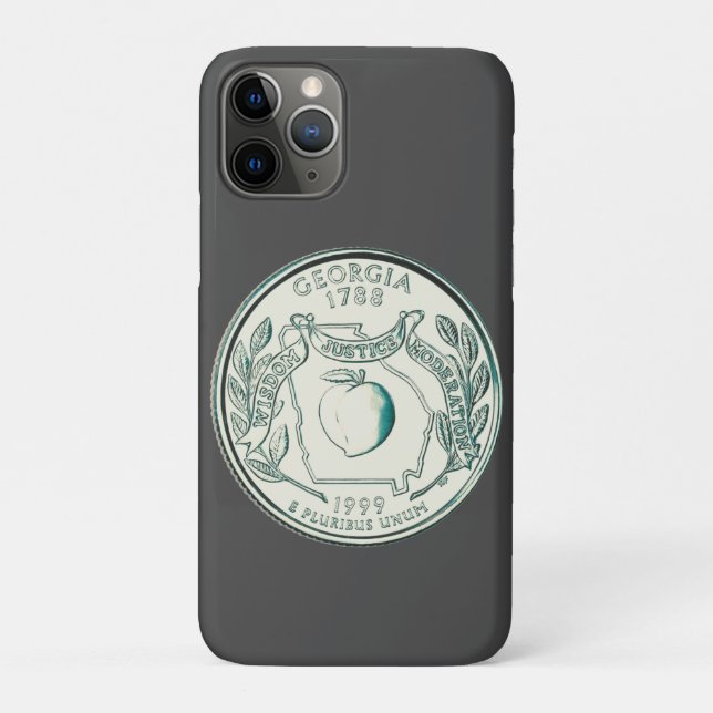 Tinted Georgia Staat Quarter Design Case-Mate iPhone Hülle (Rückseite)