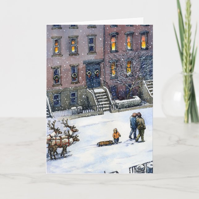 "Tintement-Cliquetez" la carte de Noël (Devant)