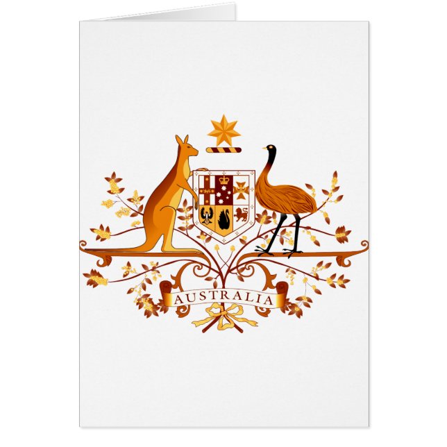 Tinten Australia COA Grußkarte (Vorne)