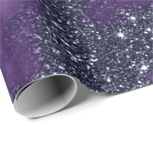 Tinten-flüssige Farbe Amethyst lila schwarzes Geschenkpapier