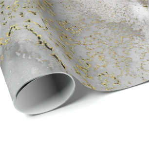 Tinten-kupferne Goldflüssige Farben-graues Geschenkpapier