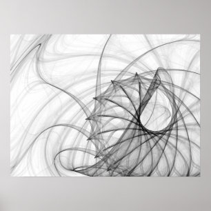 Tinten-Spiralen und Dorne Poster