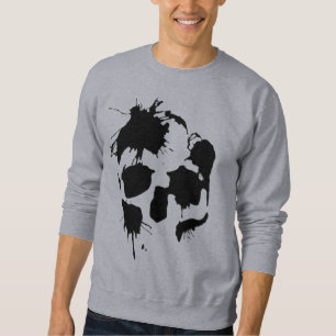 Tinten-Spritzer-Schädel Sweatshirt