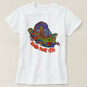 Tintenfisch Angst Stadtmonster-Mash T-Shirt