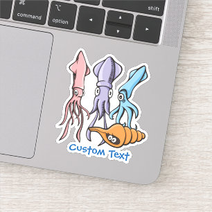 Tintenfisch-Cartoons Aufkleber