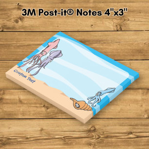 Tintenfisch-Cartoons Post-it Klebezettel
