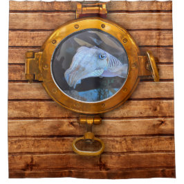 Tintenfisch Duschvorhang