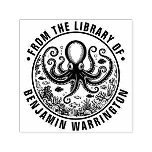Tintenfisch Fisch Muscheln Korallen Bibliothek Buc Permastempel