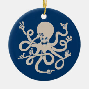 Tintenfisch Hände Keramik Ornament