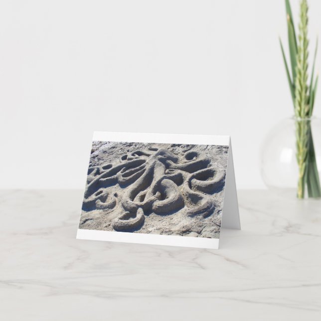 Tintenfisch im Sand Karte (Vorderseite)