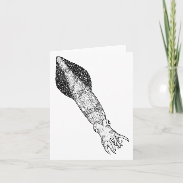 Tintenfisch Karte (Vorderseite)